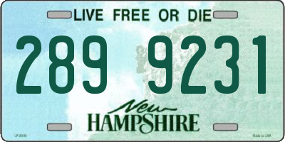 NH license plate 2899231