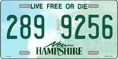 NH license plate 2899256