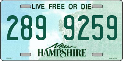 NH license plate 2899259