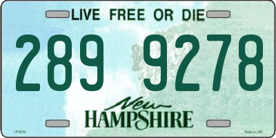 NH license plate 2899278