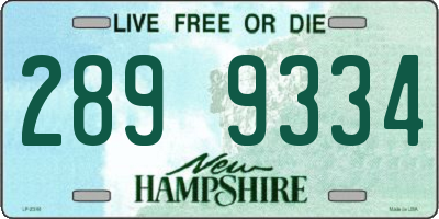 NH license plate 2899334