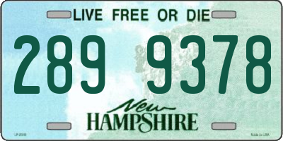 NH license plate 2899378
