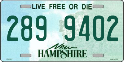 NH license plate 2899402