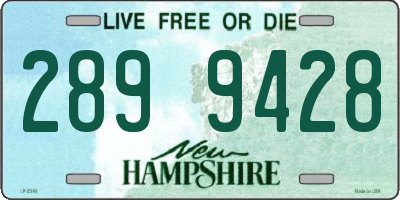 NH license plate 2899428