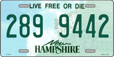 NH license plate 2899442