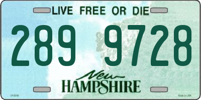 NH license plate 2899728