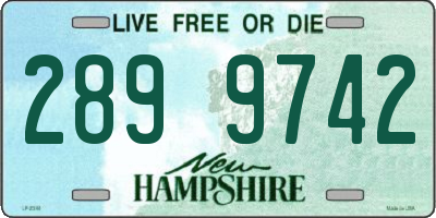 NH license plate 2899742