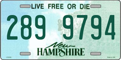 NH license plate 2899794