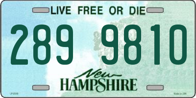 NH license plate 2899810