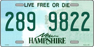 NH license plate 2899822