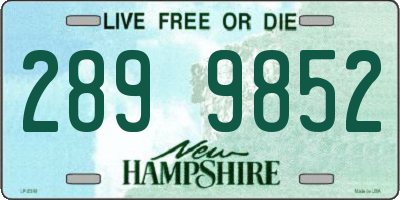 NH license plate 2899852
