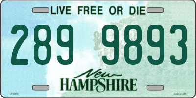 NH license plate 2899893
