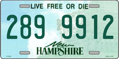 NH license plate 2899912