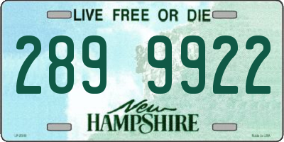 NH license plate 2899922
