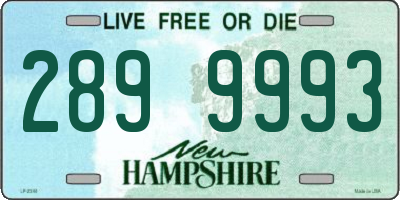 NH license plate 2899993