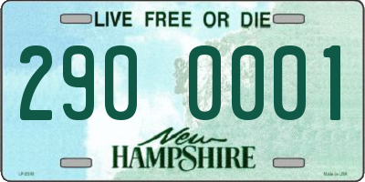 NH license plate 2900001