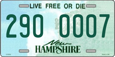 NH license plate 2900007