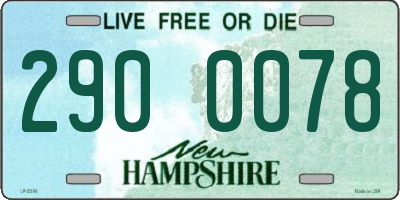 NH license plate 2900078
