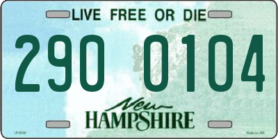 NH license plate 2900104
