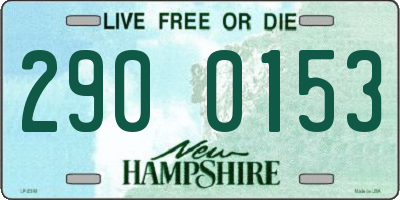 NH license plate 2900153