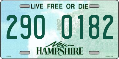 NH license plate 2900182