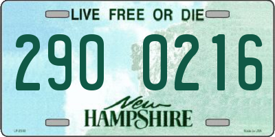 NH license plate 2900216