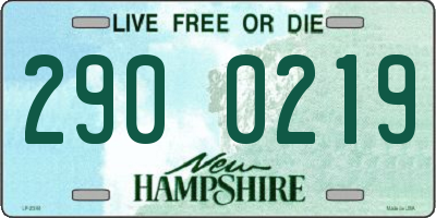 NH license plate 2900219