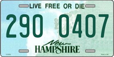 NH license plate 2900407