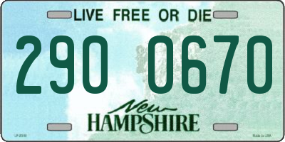 NH license plate 2900670