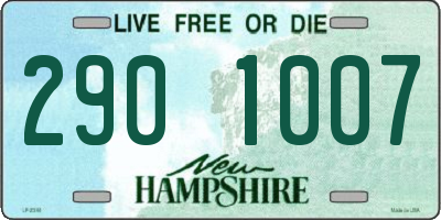 NH license plate 2901007