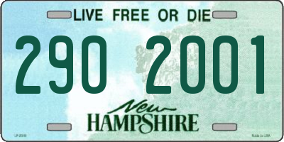 NH license plate 2902001