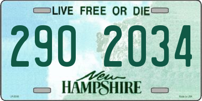 NH license plate 2902034