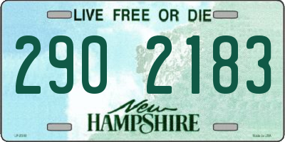 NH license plate 2902183