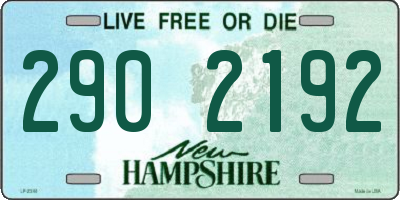 NH license plate 2902192