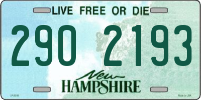 NH license plate 2902193