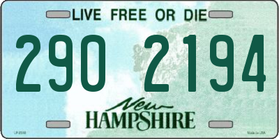 NH license plate 2902194