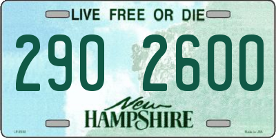 NH license plate 2902600