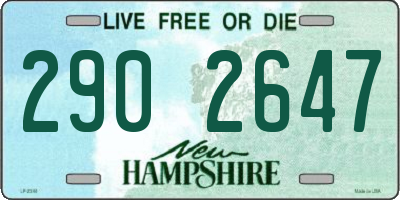 NH license plate 2902647