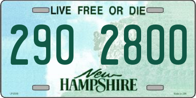 NH license plate 2902800
