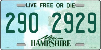NH license plate 2902929