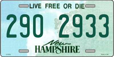 NH license plate 2902933