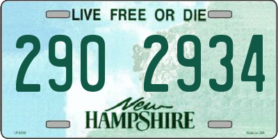 NH license plate 2902934