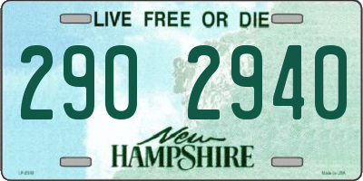 NH license plate 2902940