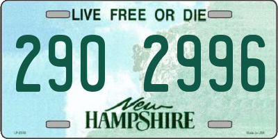 NH license plate 2902996