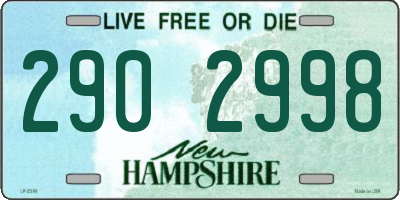 NH license plate 2902998
