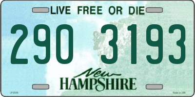 NH license plate 2903193