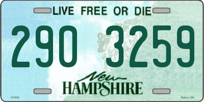 NH license plate 2903259