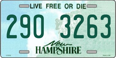 NH license plate 2903263