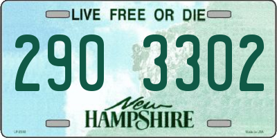 NH license plate 2903302