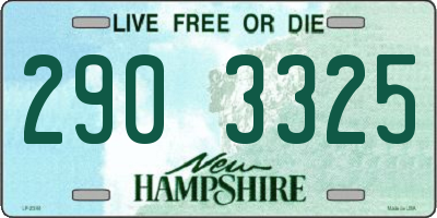NH license plate 2903325